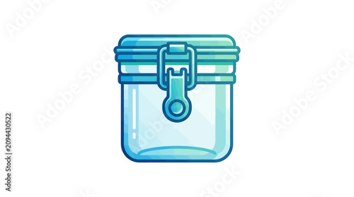 Glass Storage Jar Vector Illustration