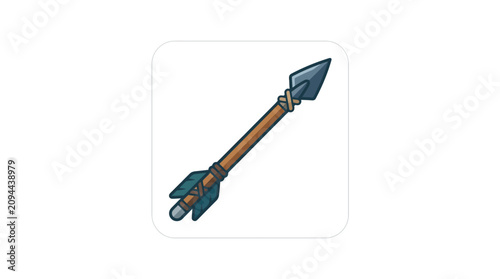 Primitive Stone Arrow Vector Illustration