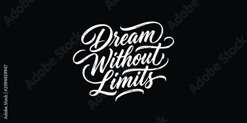 Tableau sur toile Dream without limits inspirational quote typography
