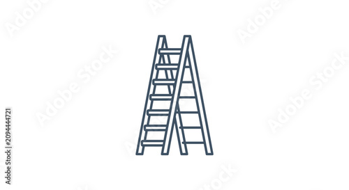 Stepladder Outline Vector Icon