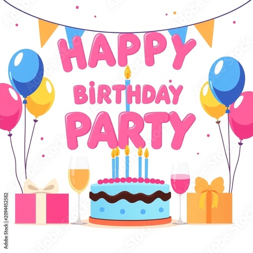 Colorful Birthday Party Celebration