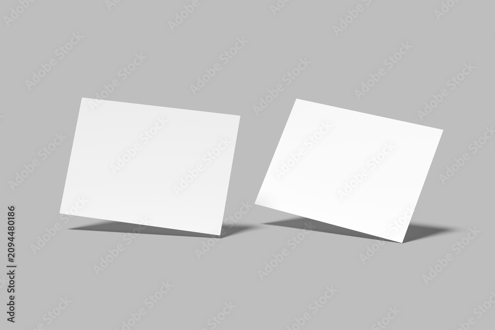 Fototapeta premium Premium Realistic A4 Flyer Landscape Blank Mockup