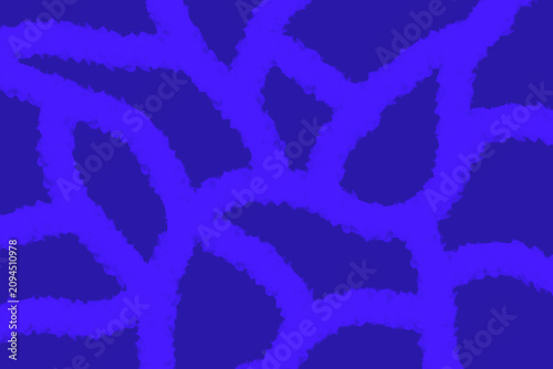 Fotografie Abstract neon blue organic pattern on dark background, vibrant electric blue web