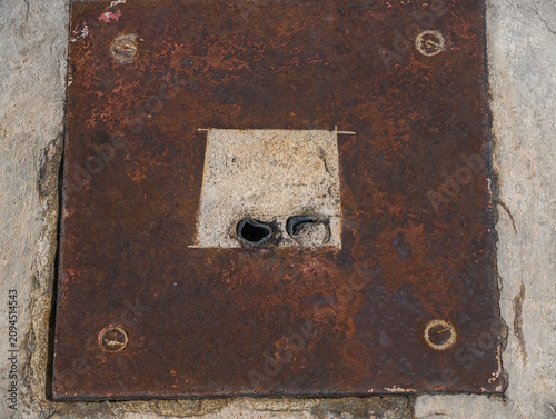 old rusty lock