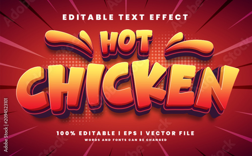 Editable hot chicken text effects