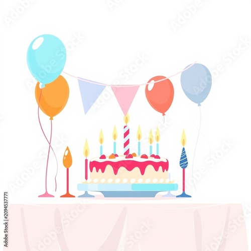 Colorful Birthday Party Celebration