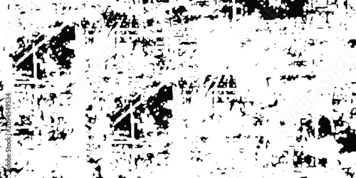 Tableau sur toile Abstract black and white grunge texture with ink splashes and distressed artisti
