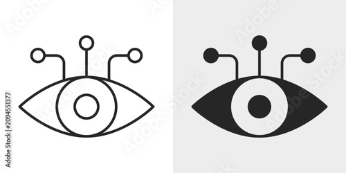 Machine Vision Icon represents computer vision, image recognition, and visual automation.