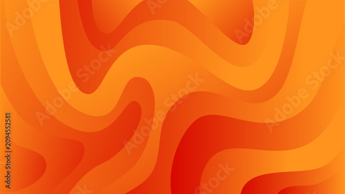 Foto Abstract Heatwave Wavy Fluid Background Dynamic Hot Red and Orange Layers