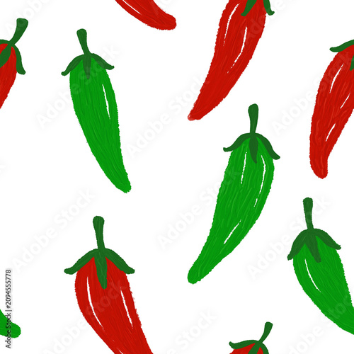 Photos Green and red chilies with colors that are so appetizing