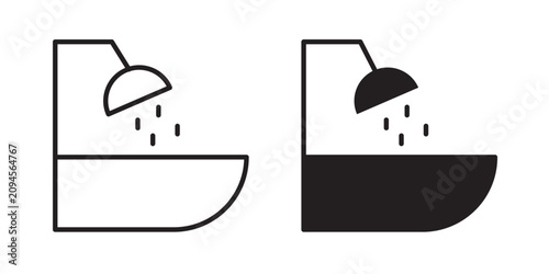 Hair washer sink icon