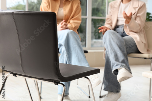Group therapy session with ...