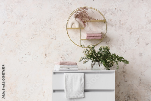 Modern bathroom interior wi...
