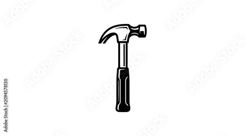 Fotografie Hammer with black handle and metal.