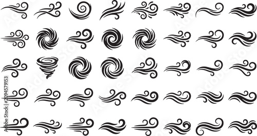 Elegant decorative swirl and scroll patterns collection