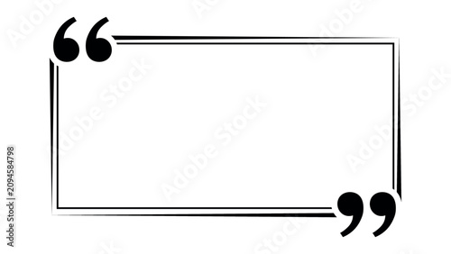 Obraz na plátně Quote box with double inverted commas for text or testimonials.