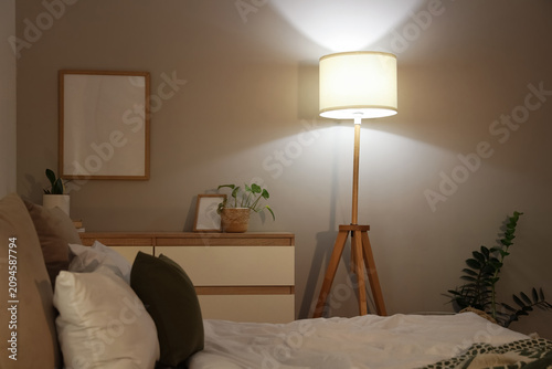 Interior of stylish bedroom...