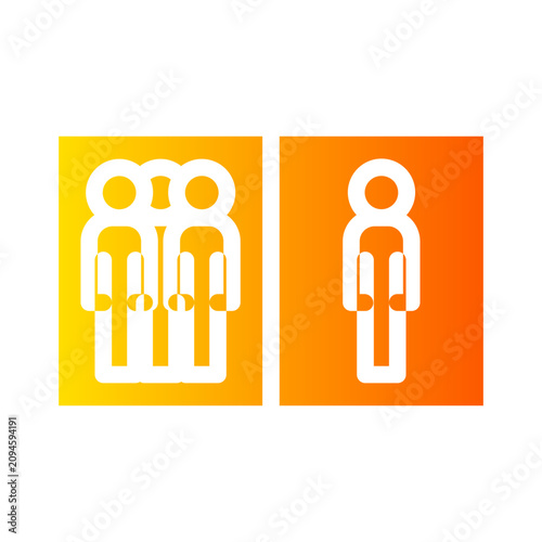 Cuadro en lienzo density gradient icon