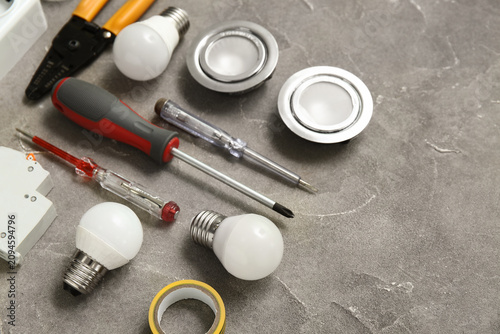 Set of electricians tools, ...