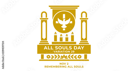 Foto Golden altar icon for All Souls Day memorial.
