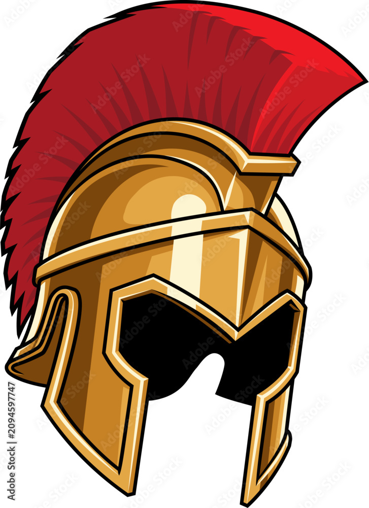 Obraz premium Spartan Roman Gladiator Trojan Warrior Helmet