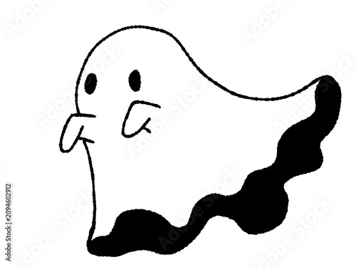 シンプルで可愛いオバケのイラスト