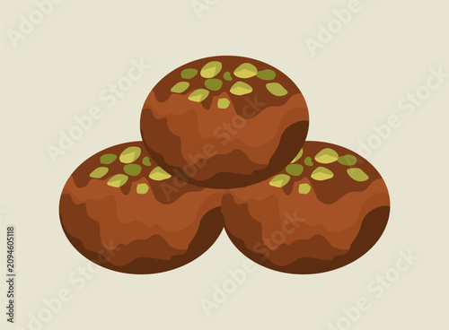 Fotografía Dubai chewy cookie logo vector