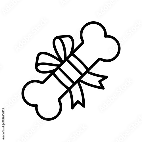 Black and white dog bone gift.