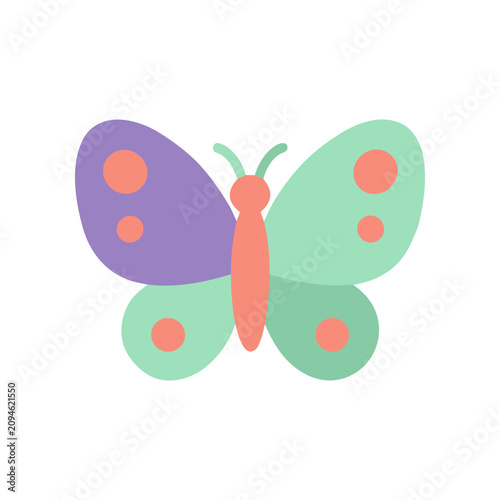 Bild auf Leinwand Colorful Butterfly Graphic Illustration.