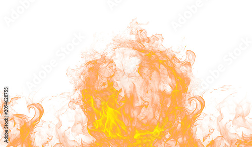 Quadro su tela Bright Orange Fire Flame Overlay Effect With Soft Smoke Trails