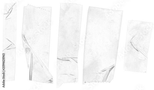 Tableau sur toile Clear Adhesive Tape Strips Collection with Wrinkled Texture