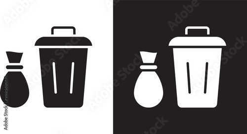 Bild auf Leinwand Garbage disposal icon