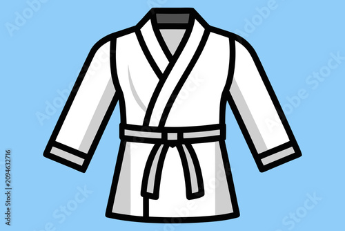 Martial Arts Karate Gi Uniform Icon Combat Sports Clothing Vector Illustration