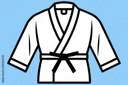 Martial Arts Karate Gi Uniform Icon Combat Sports Clothing Vector Illustration
