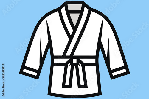 Martial Arts Karate Gi Uniform Icon Combat Sports Clothing Vector Illustration