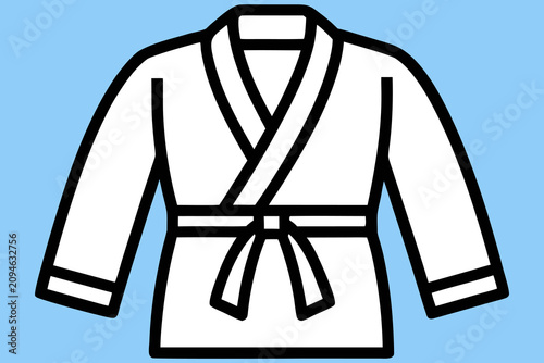 Martial Arts Karate Gi Uniform Icon Combat Sports Clothing Vector Illustration