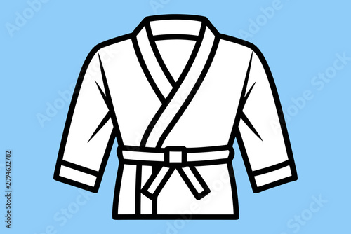 Martial Arts Karate Gi Uniform Icon Combat Sports Clothing Vector Illustration