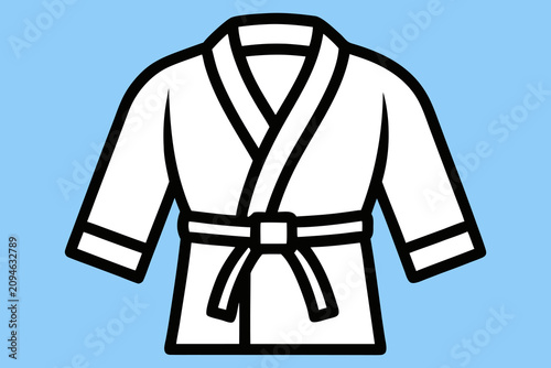 Martial Arts Karate Gi Uniform Icon Combat Sports Clothing Vector Illustration