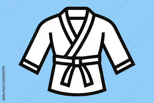 Martial Arts Karate Gi Uniform Icon Combat Sports Clothing Vector Illustration