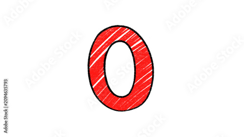 Hand Drawn Alphabet Letter O Illustration Cartoon Isolated Clipart PNG