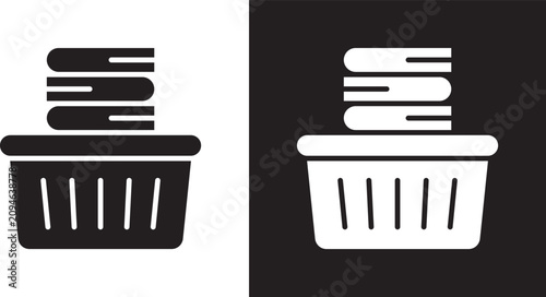 Cuadro en lienzo Laundry hamper icon