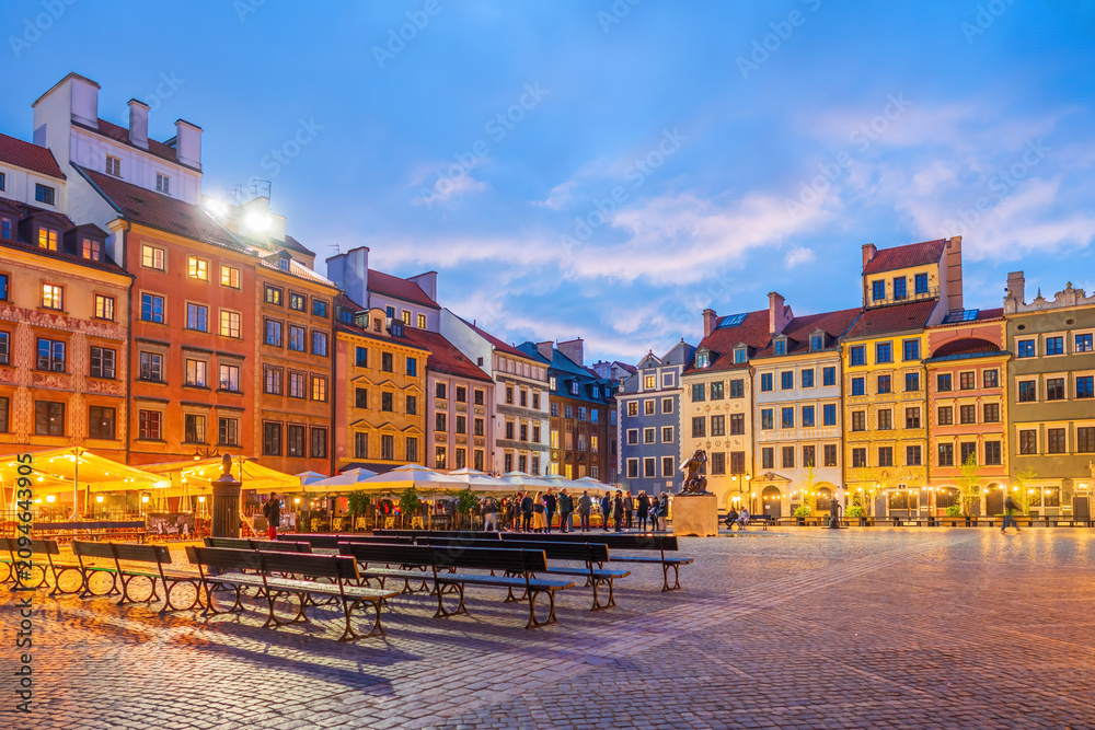 Fototapeta premium Warsaw city skyline, cityscape of Poland