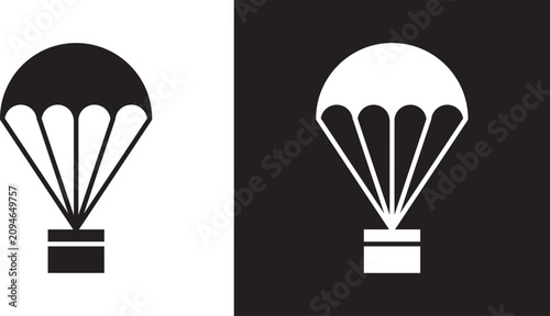 Bild auf Leinwand Parachute icon