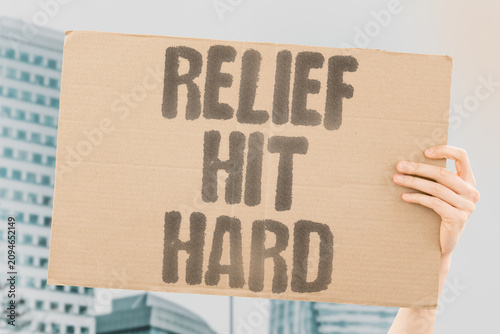 Fotografía "Relief Hit Hard" Emotion burst from unexpected place