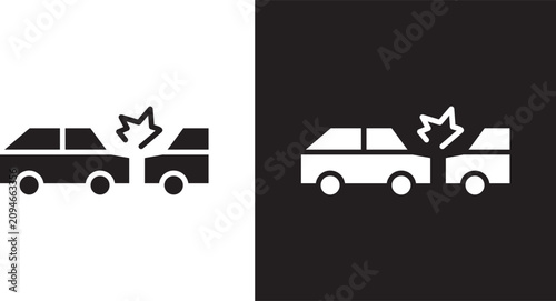 Obraz na płótnie Rear end collision icon