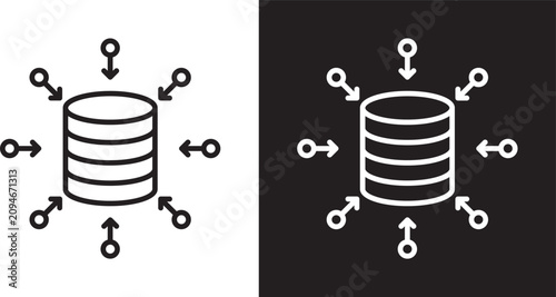Cuadro en lienzo Data aggregation icon