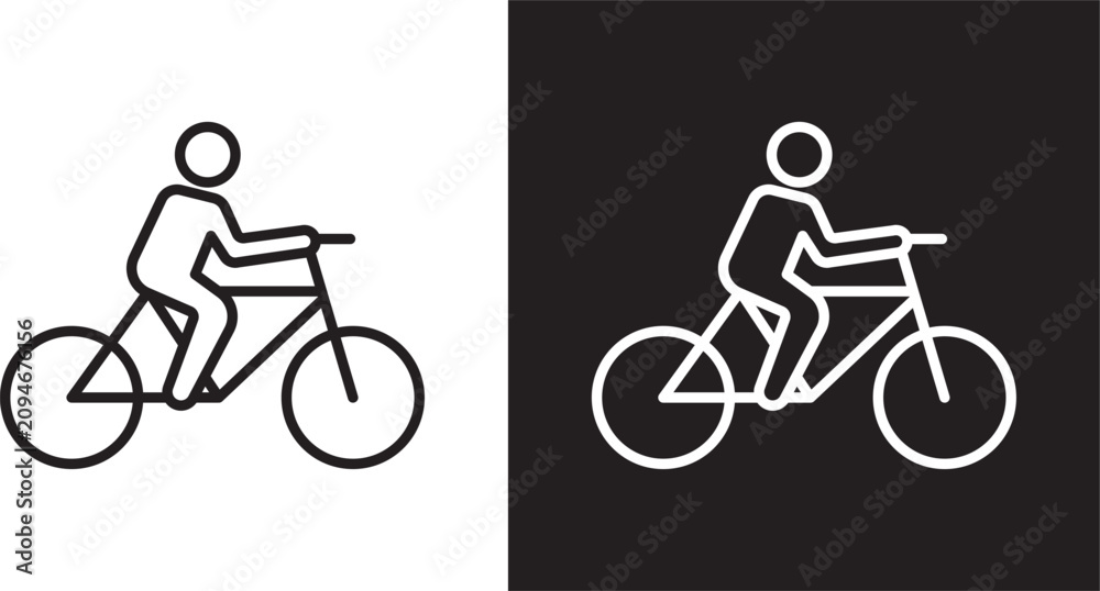 Obraz premium Bicycle rider icon