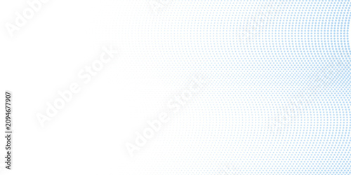 Cuadro en lienzo Blue dotted wave line pattern