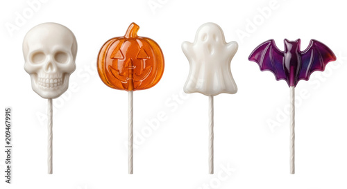 Bild auf Leinwand Halloween character lollipop candies on a stick