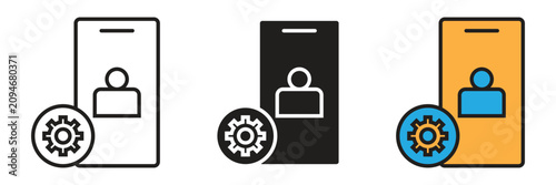Tableau sur toile Smartphone User Profile Setting Icon